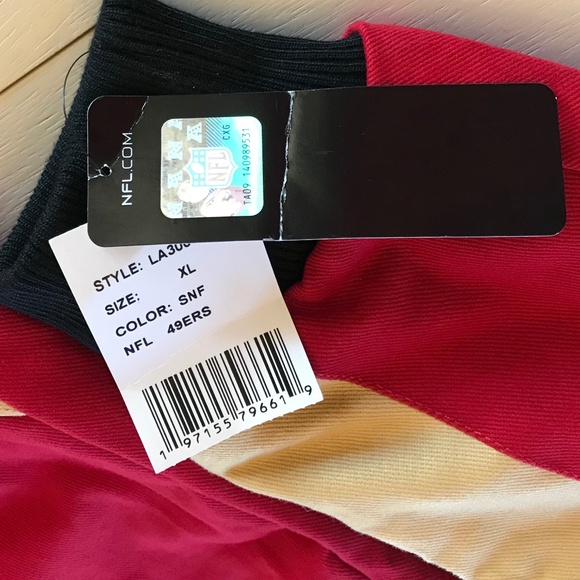 NWT SAN FRANCISCO 49ERS RACING FULL-SNAP JACKET - Picture 5 of 12